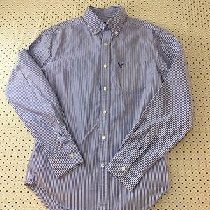 AEO striped button down